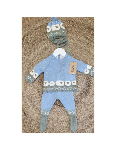 Conjunto azúl bebé Borreguito Lolittos