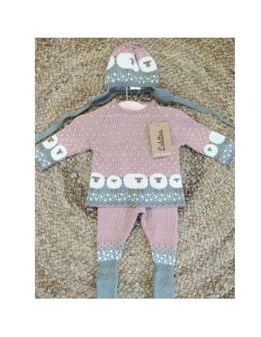 Conjunto rosa bebé Borreguito Lolittos