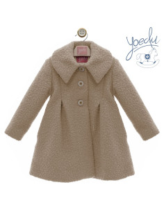 Abrigo niña Beige Lana Fria...