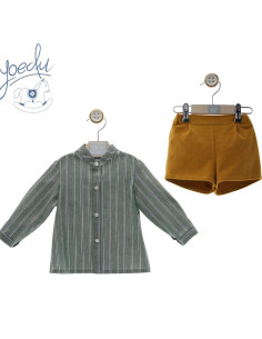 Conjunto niño corto Organza...