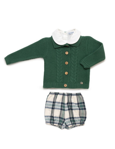 Conjunto niño verde musgo Juliana