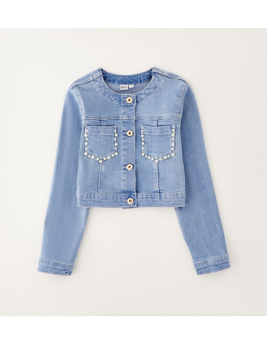 Vaquera con perlas de ido