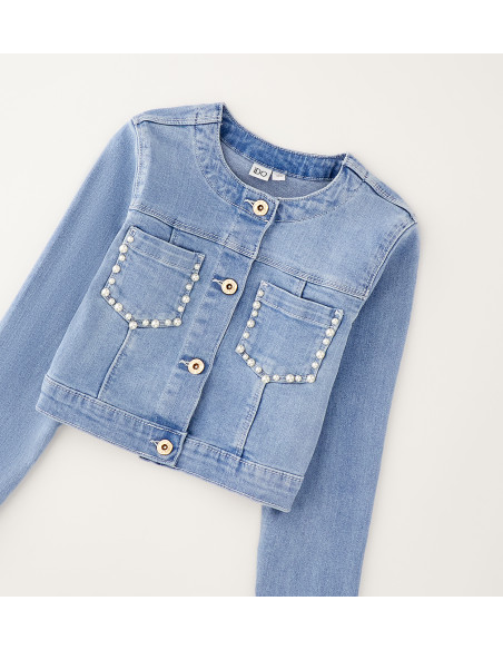 Vaquera con perlas de ido