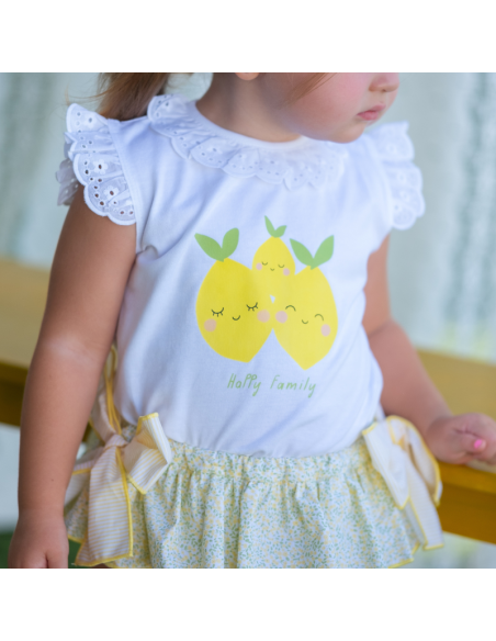 Conjunto niña liberty limones pio pio