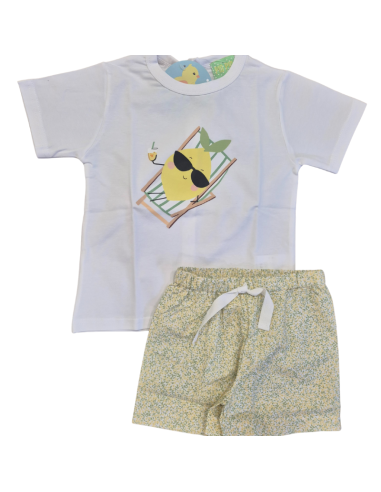 Conjunto niño limón y liberty pio pio