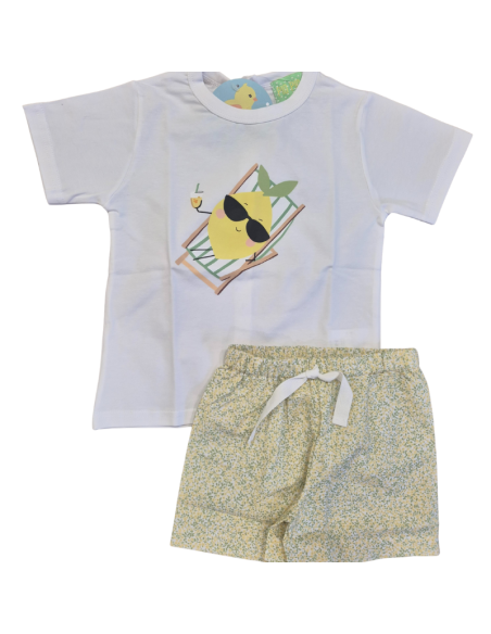 Conjunto niño limón y liberty pio pio