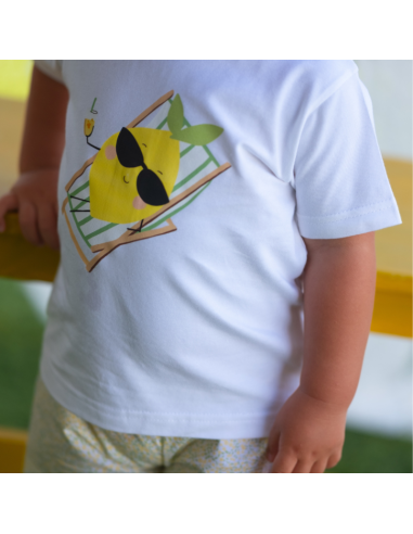 Conjunto niño limón y liberty pio pio