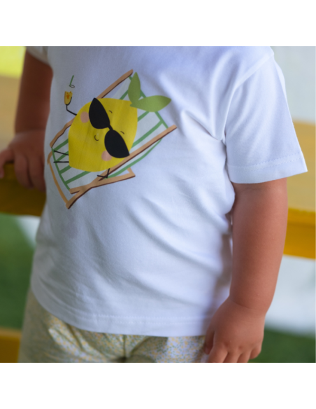 Conjunto niño limón y liberty pio pio