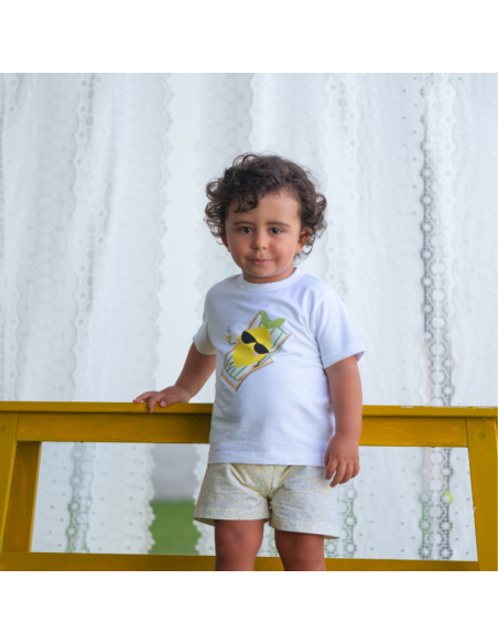 Conjunto niño limón y liberty pio pio