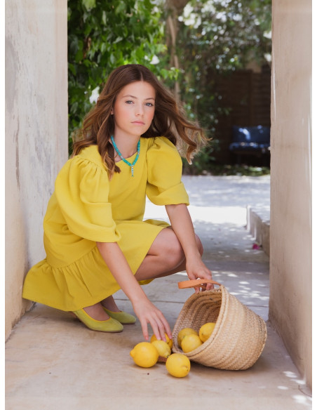 Vestido manga corta lima Eve children