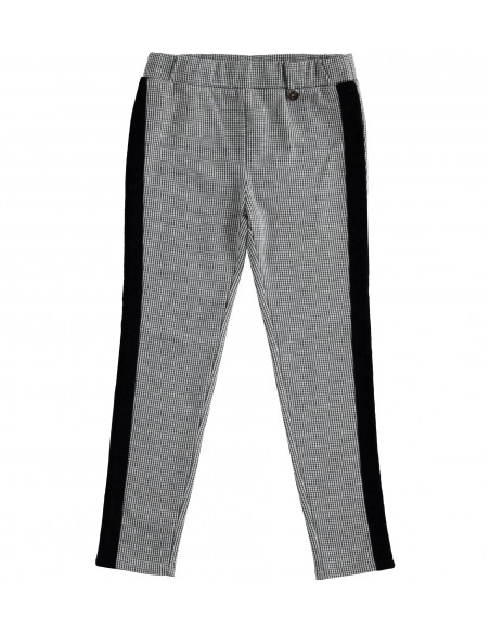 Pantalón legin pata de gallo negro y blanco IDO