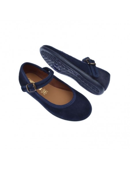 Merceditas niña Serraje Ribete Marino Chuches