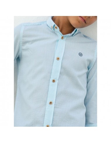 Camisa rayas verde agua Nachete