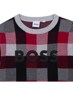 Jersey niño cuadros Hugo Boss 2