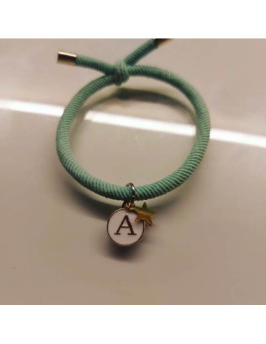 Pulsera goma inicial personalizada